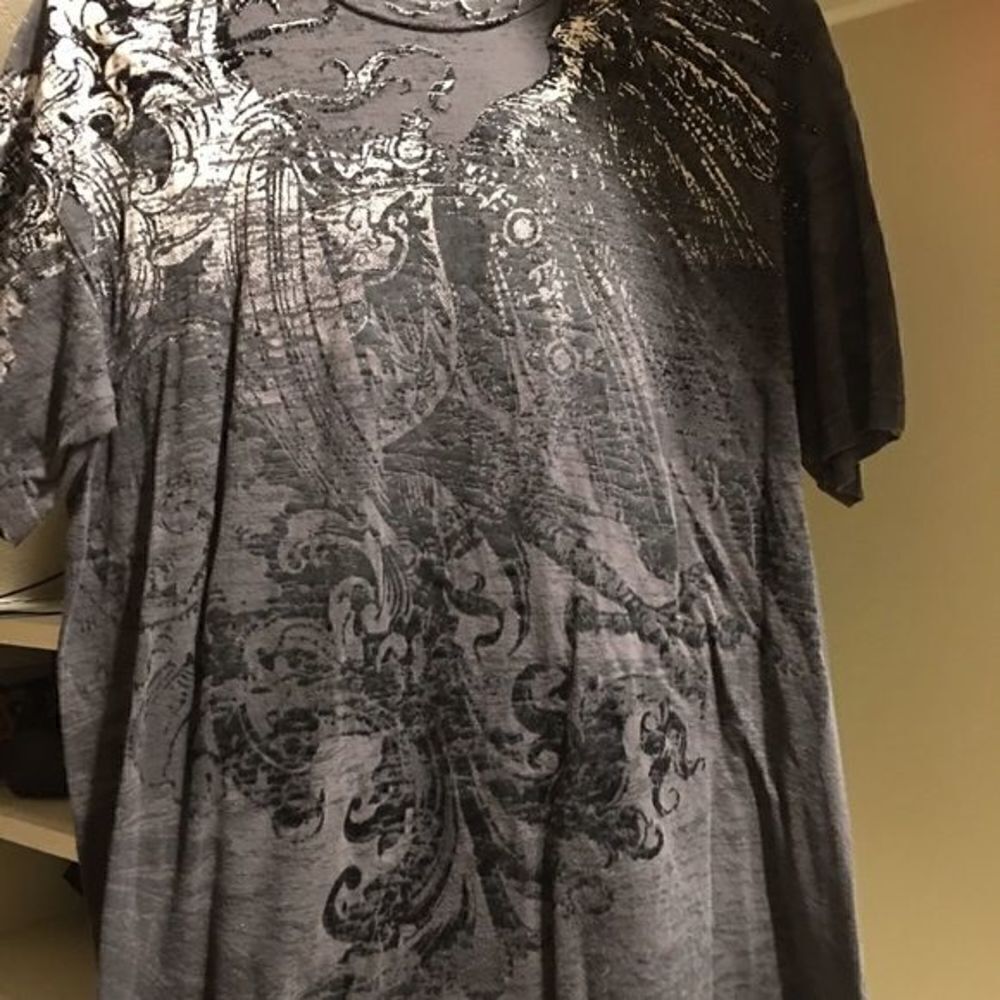 Gray Scroll Tee 